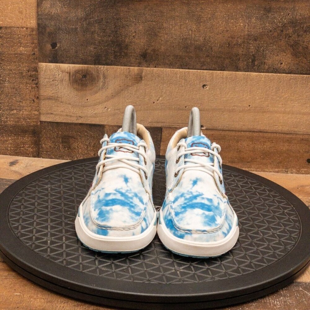TWISTED X HOOEY LOPERS TIE DYE WOMENS CASUAL SHOES BLUE WHITE SIZE 5.5M - Picture 2 of 9
